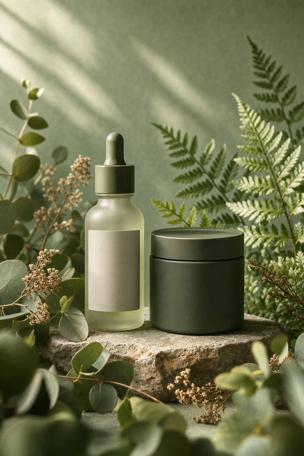 Modern green botanical wellness hero image