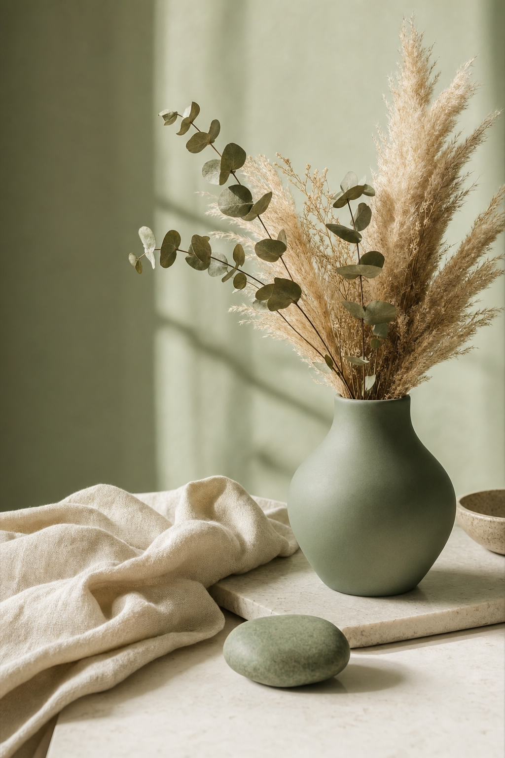Mindful modern green wellness styling