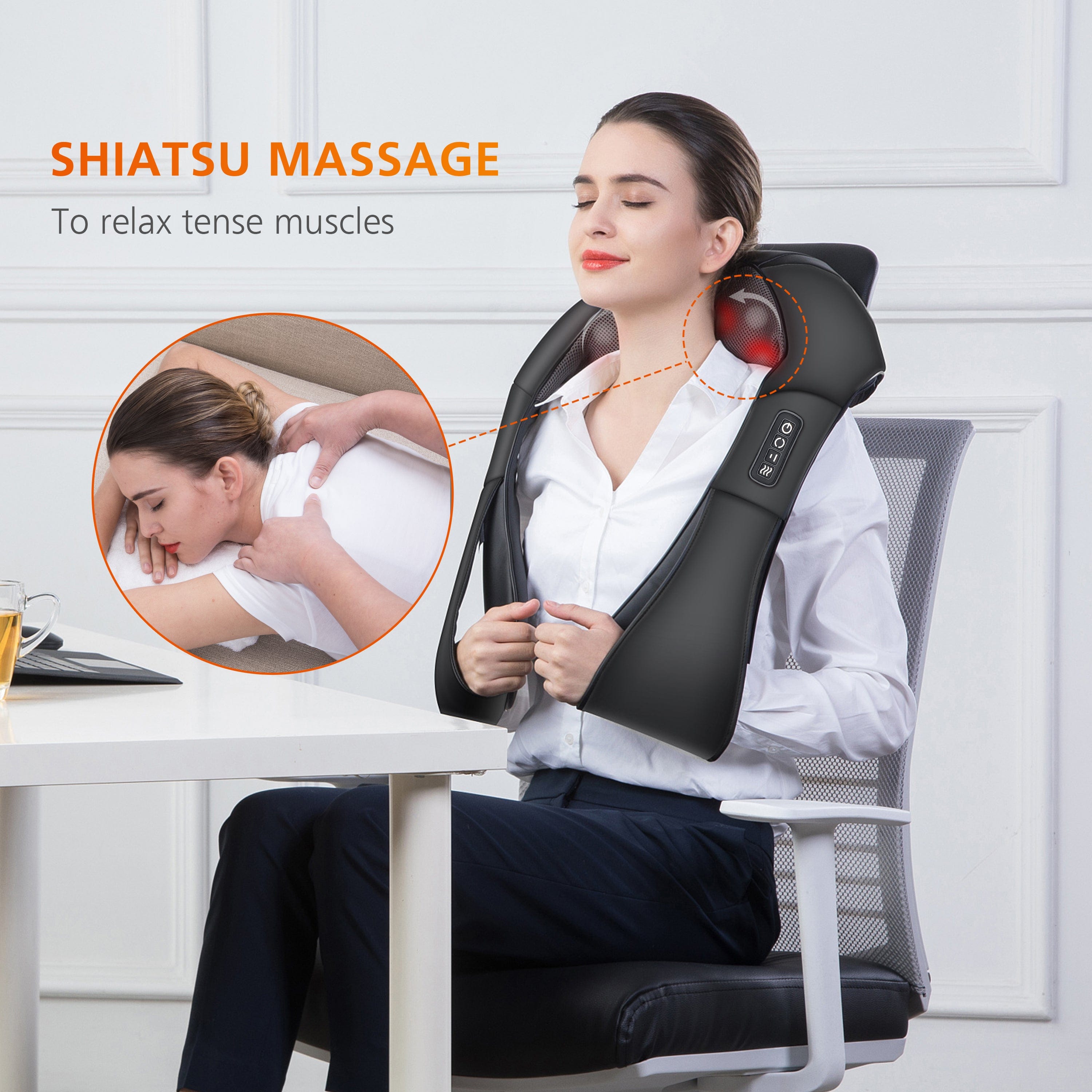 Heated Shiatsu Neck & Shoulder Massager